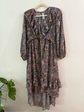 By Anthropologie Floral Tunic Sleep Dress, XXS